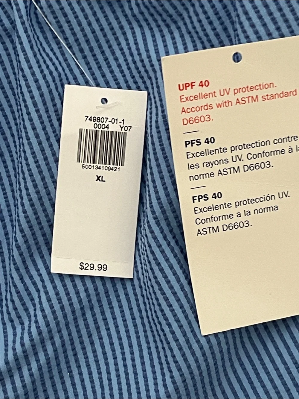 Old Navy Men's Pair of  Seersucker Swim Trunks in Balmy Air and Crayon Blue NWT